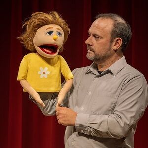 Vintage Handmade Puppet Theater Prop – Collector‎ Doll Ventriloquist 16” No Rods